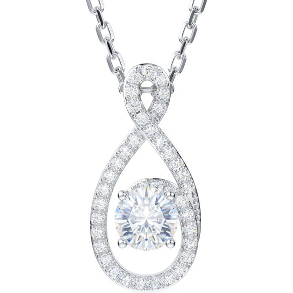 Genuine Moissanite Silver Pendant Necklace 0.8 Carat Adjustable Chain Elegant Gi